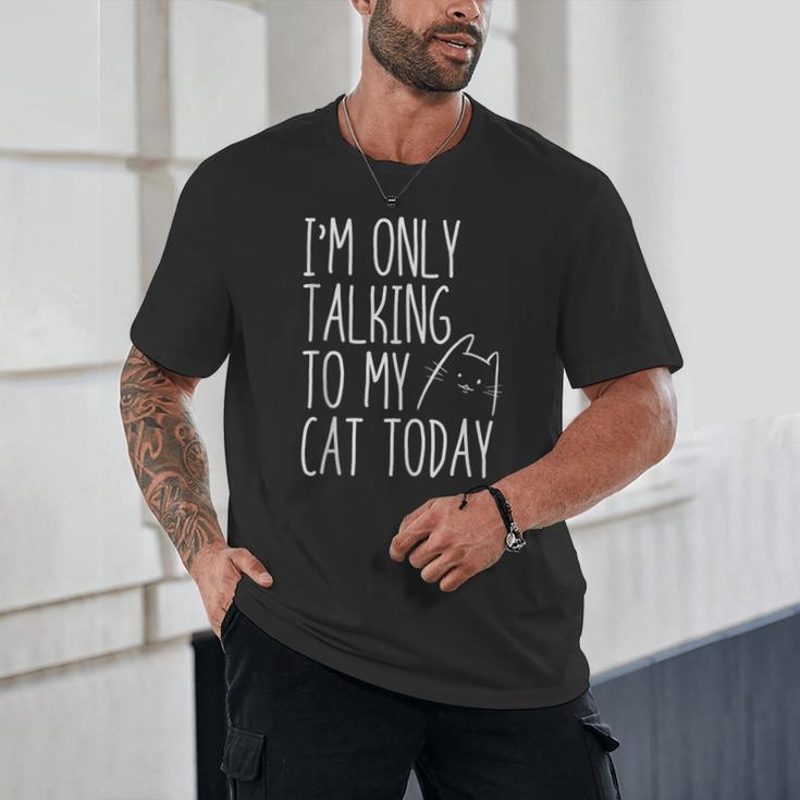 Introvert Cat Lover Kitten Kitty Cat Mom Cat Dad Pet Lover Unisex T-Shirt