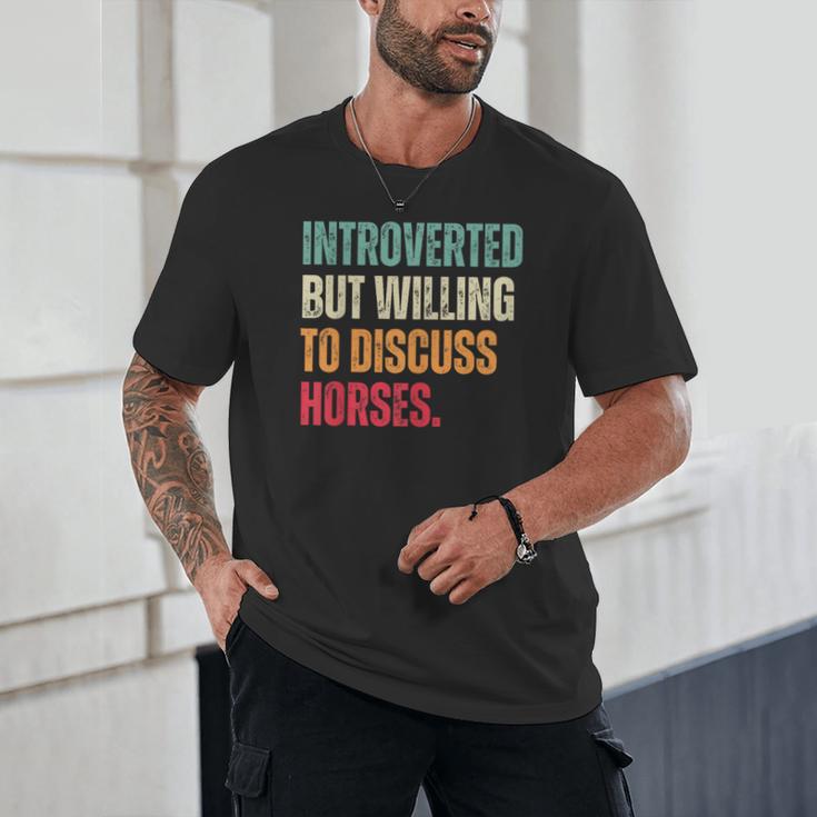 Introvert Cute Horse Lover Horse Riding Equestrian Unisex T-Shirt Introvert Cute Horse Lover Horse Riding Equestrian Unisex T-Shirt