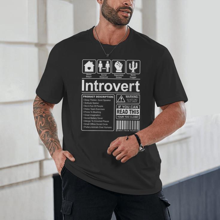 Introvert Label Antisocial Loner Socially Awkward Unisex T-Shirt