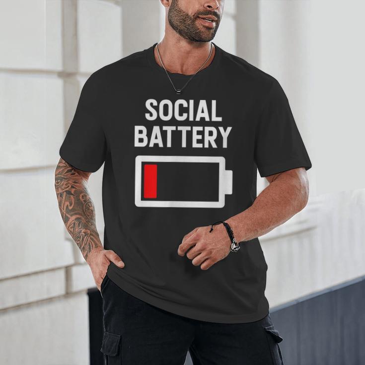 Introvert Low Social Battery Level Anti Social People Unisex T-Shirt