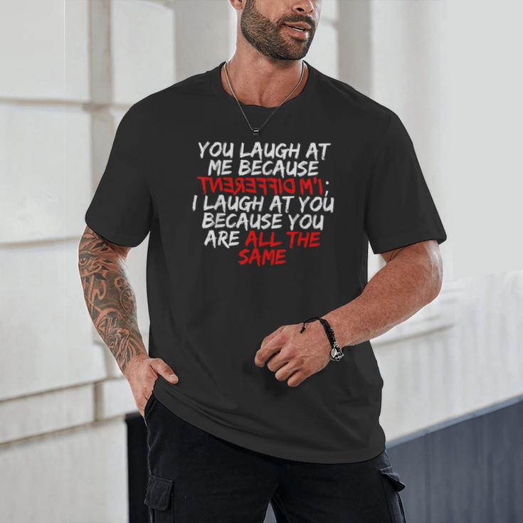 Introvert Quote With Backwards I'm Different Unisex T-Shirt Introvert Quote With Backwards I'm Different Unisex T-Shirt