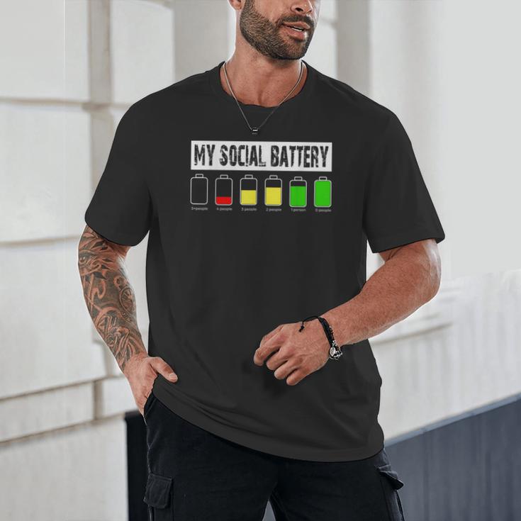 Introvert My Social Battery Low Level Graphic Unisex T-Shirt Introvert My Social Battery Low Level Graphic Unisex T-Shirt