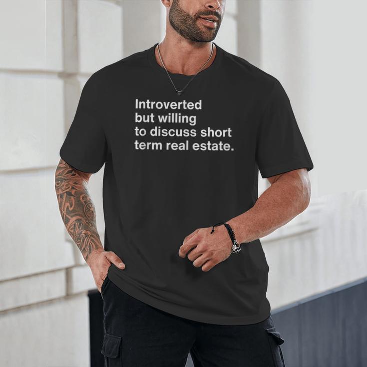 Introverted Person Short Term Real Estate Market Unisex T-Shirt