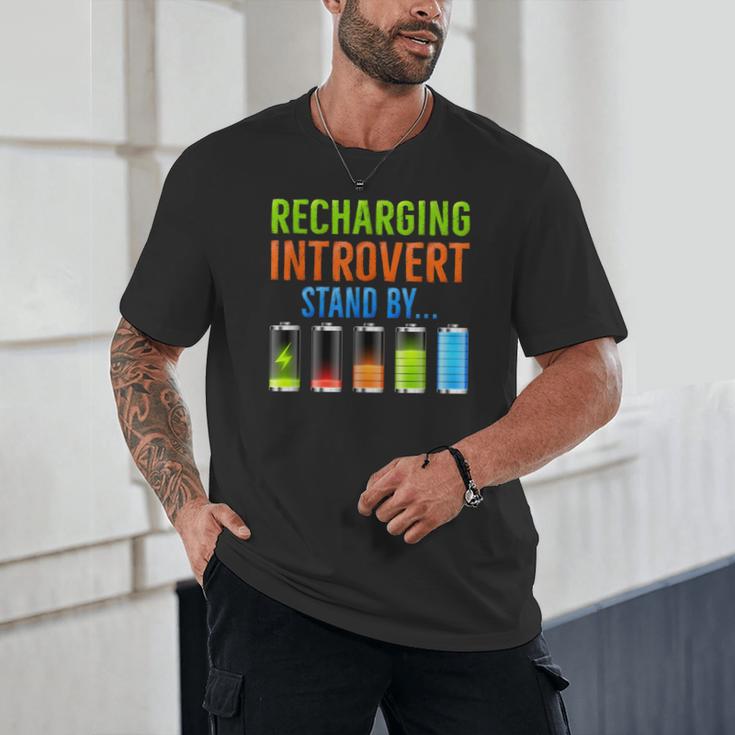 Introverted Recharging Introvert Saying Sarcasm Unisex T-Shirt Introverted Recharging Introvert Saying Sarcasm Unisex T-Shirt