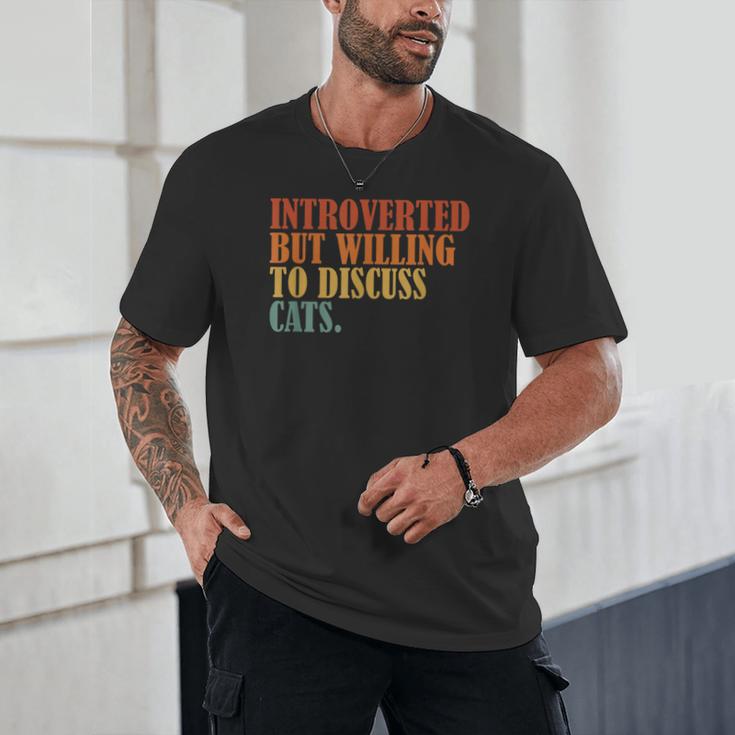 Introverted But Willing To Discuss Cats Introvert Unisex T-Shirt Introverted But Willing To Discuss Cats Introvert Unisex T-Shirt