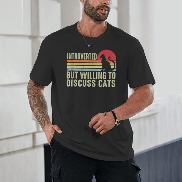 Introverted But Willing To Discuss Cats Kitten Pet Lover Unisex T-Shirt Introverted But Willing To Discuss Cats Kitten Pet Lover Unisex T-Shirt