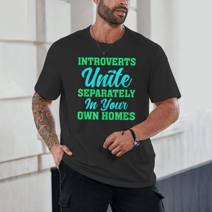 Introverts Unite Introvert Antisocial Sarcasm Anti Social Unisex T-Shirt