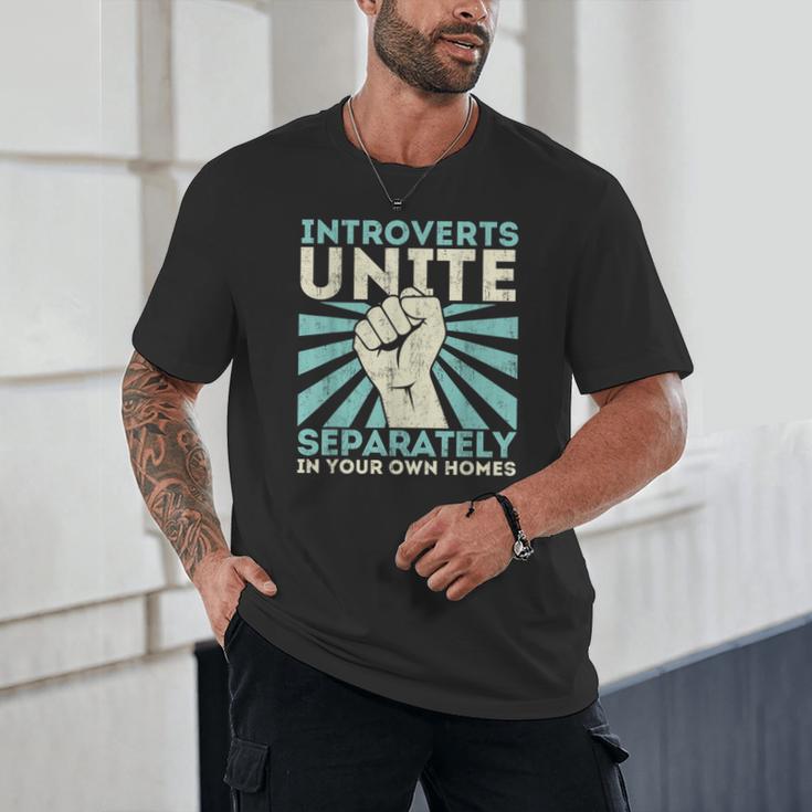 Introverts Unite Separately Introverted Antisocial Unisex T-Shirt Introverts Unite Separately Introverted Antisocial Unisex T-Shirt