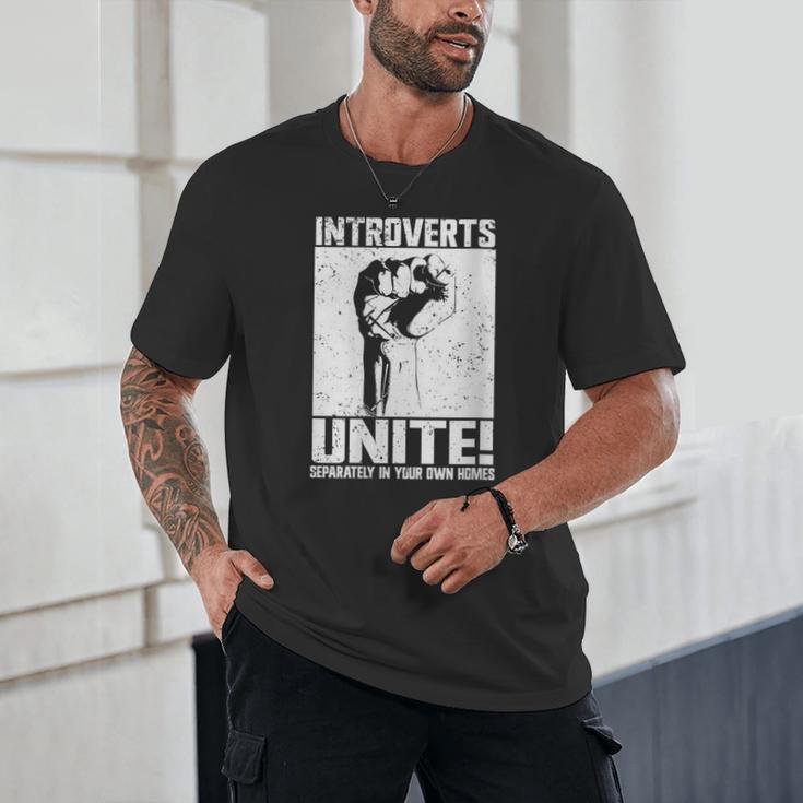 Introverts Unite Separately In Your Own Homes Introvert Unisex T-Shirt Introverts Unite Separately In Your Own Homes Introvert Unisex T-Shirt