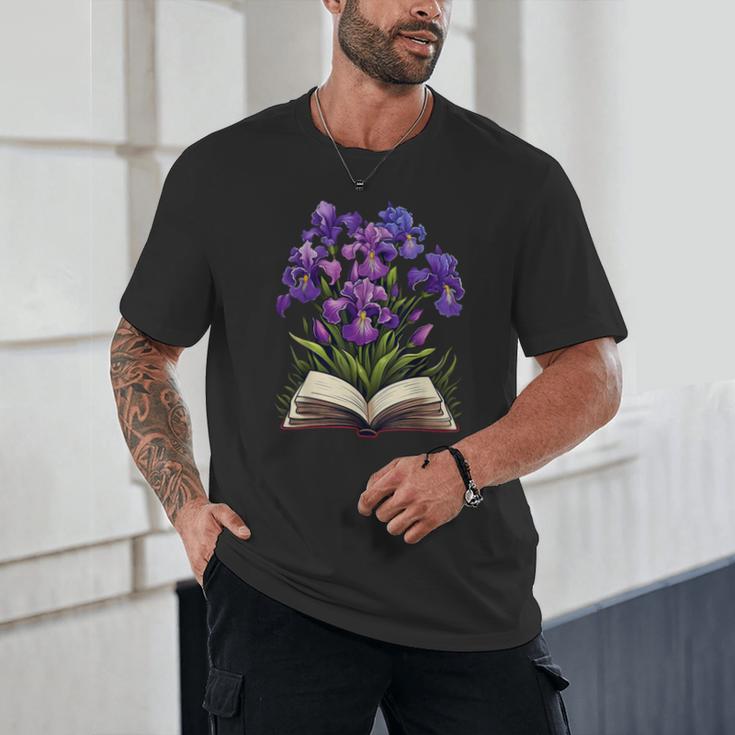 Irises Flowers Book Iris Floral Unisex T-Shirt Irises Flowers Book Iris Floral Unisex T-Shirt