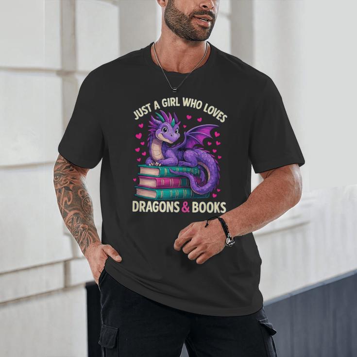 Just a Girl Who Loves Dragons And Books Reading Unisex T-Shirt Just a Girl Who Loves Dragons And Books Reading Unisex T-Shirt