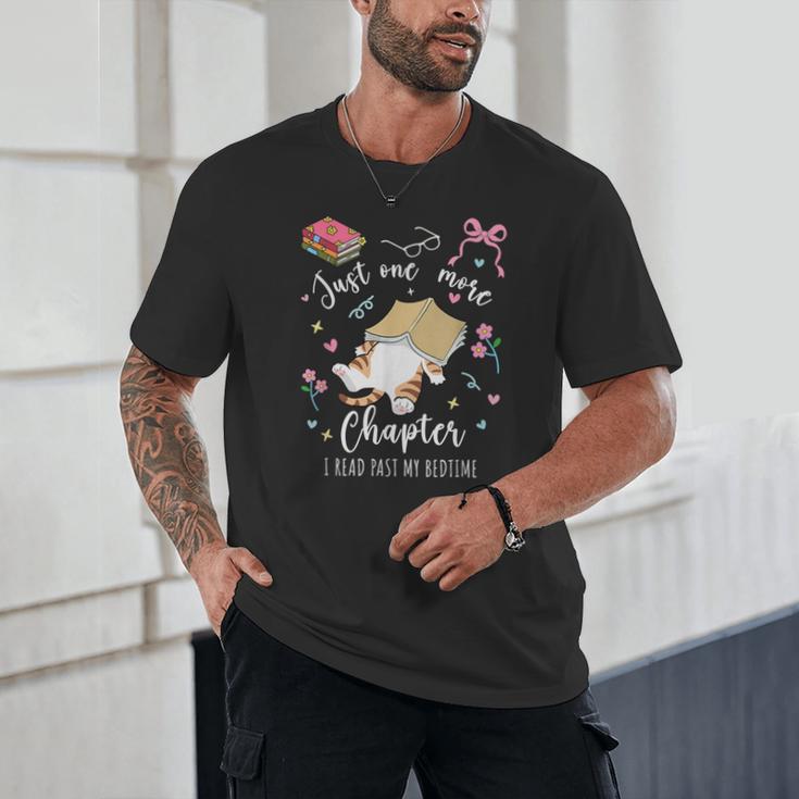 Just One More Chapter I Read Past My Bedtime Cat Book Lover Unisex T-Shirt Just One More Chapter I Read Past My Bedtime Cat Book Lover Unisex T-Shirt