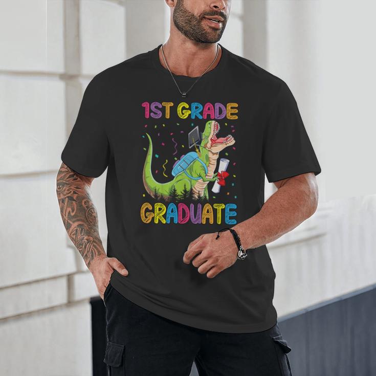 Kids 1st Grade Graduate Dinosaur Trex 1st Grade Graduation Unisex T-Shirt