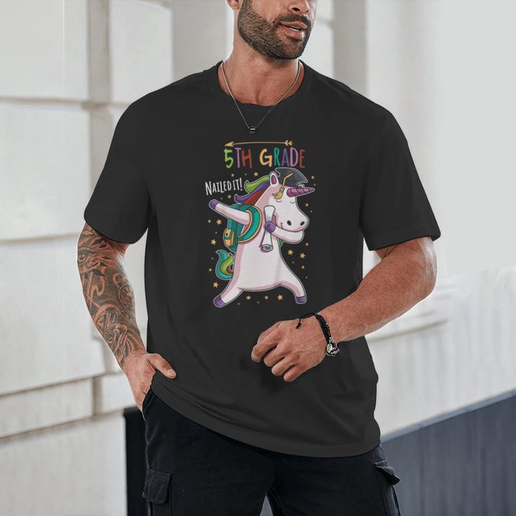 Kids Dabbing Unicorn Graduation 5th Grade Class Of 2019 Unisex T-Shirt