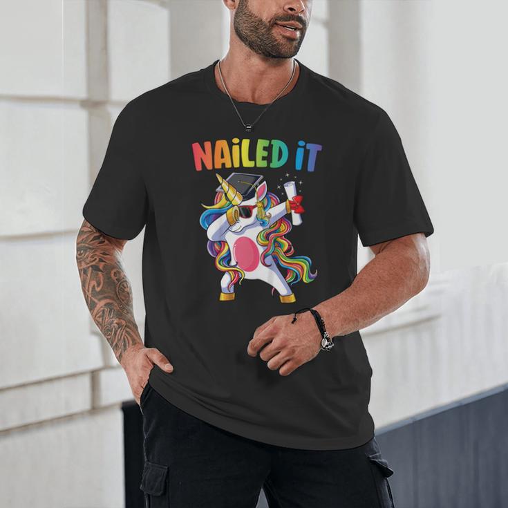 Kids Kindergarten Graduation Shirt Unicorn Graduate Nailed It Unisex T-Shirt