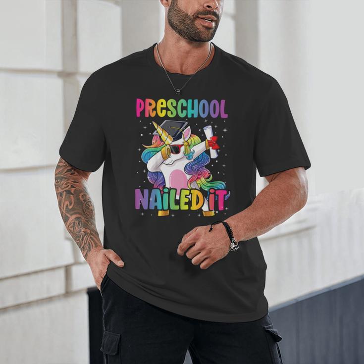 Kids Preschool Graduate Unicorn Nailed It Preschool Graduation Unisex T-Shirt