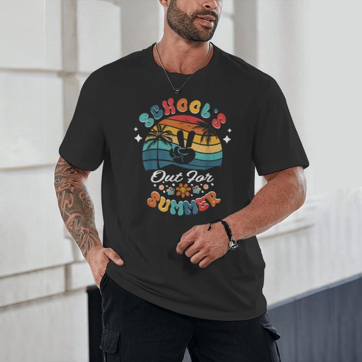 Last Day Of School Groovy Graduation School's Out For Summer Unisex T-Shirt