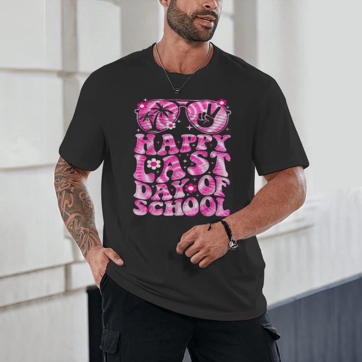 Last Day Of School Teacher Students School Graduation Groovy Unisex T-Shirt