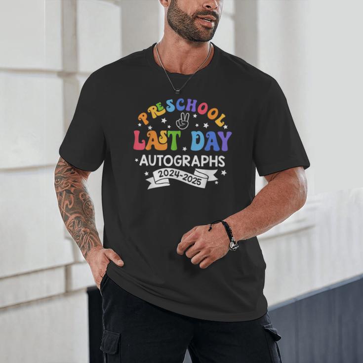 Last Day Of School Year 2025 Preschool Autograph Graduation Unisex T-Shirt