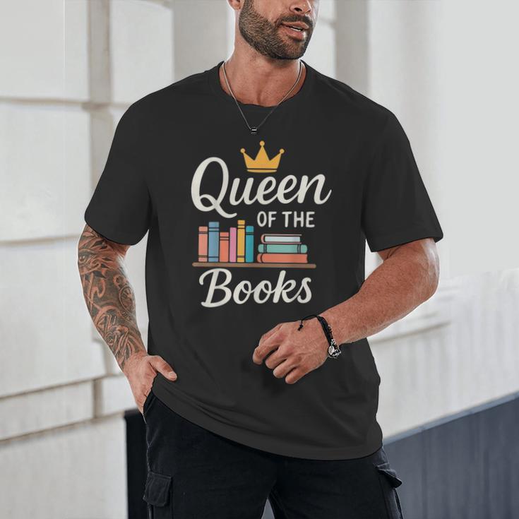 Librarian Queen Of The Books Book Reading Library Unisex T-Shirt