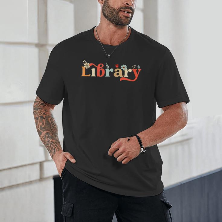 Library School Librarian Book Lover Reading Floral For Women Unisex T-Shirt