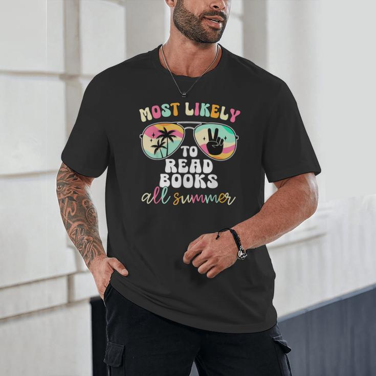 Most Likely To Read Books All Summer Teacher Student Unisex T-Shirt