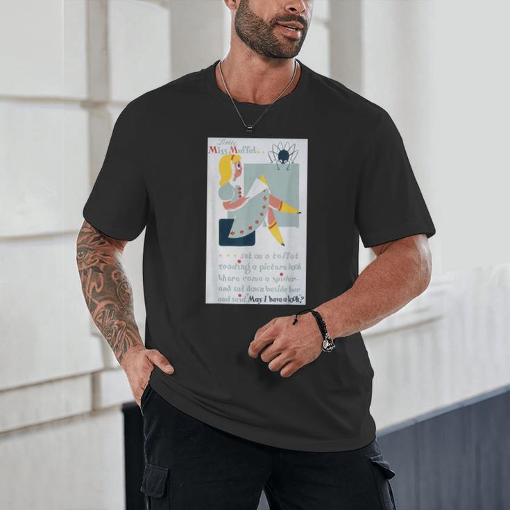 Little Miss Muffet Reading a Picture Book Unisex T-Shirt Little Miss Muffet Reading a Picture Book Unisex T-Shirt