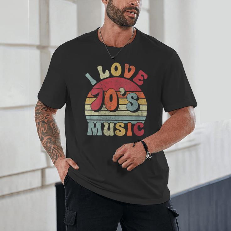 I Love 70's Music Retro Style Nostalgia Cassette 1970s Party Unisex T-Shirt