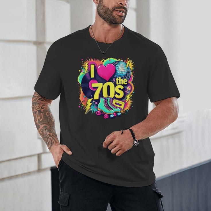 I Love The 70s Retro Cassette Roller Vinyl Nostalgia Vibes Unisex T-Shirt