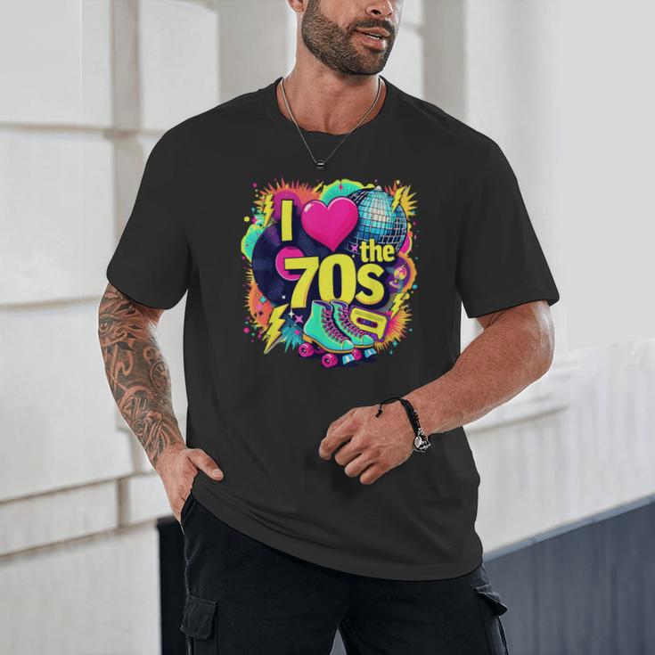 I Love The 70s Retro Cassette Roller Vinyl Nostalgia Vibes Unisex T-Shirt I Love The 70s Retro Cassette Roller Vinyl Nostalgia Vibes Unisex T-Shirt
