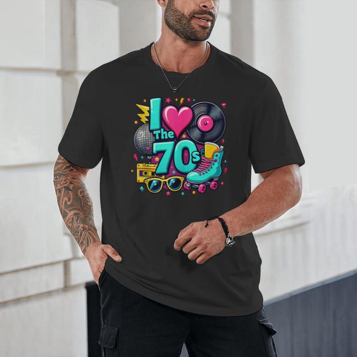I Love The 70s Vintage Cassette Roller Vinyl Nostalgia 70s Unisex T-Shirt