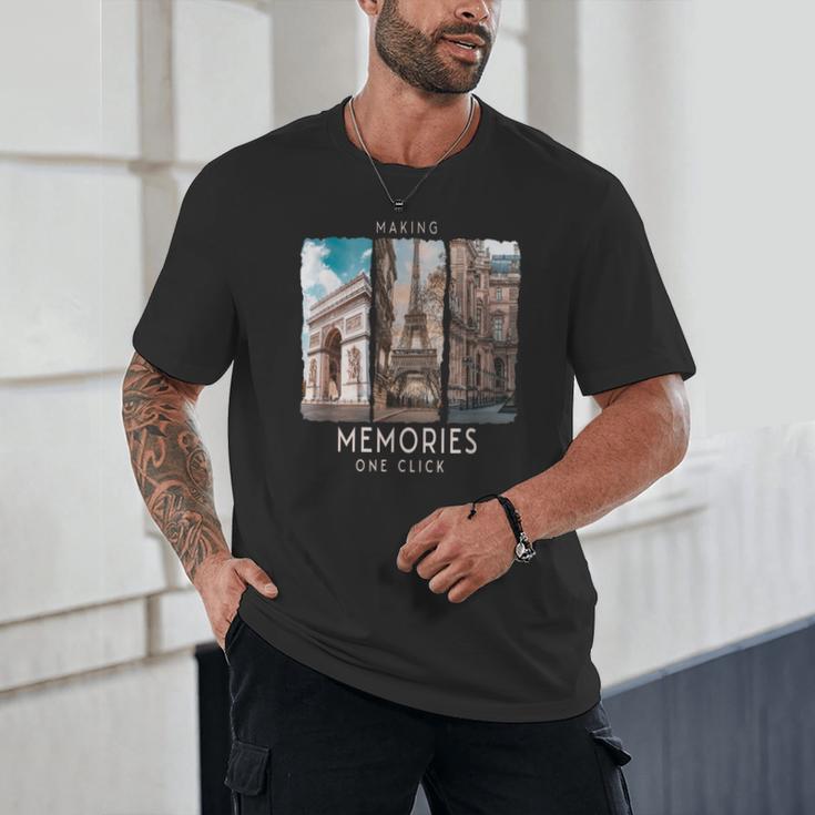 Making Memories In Paris Photo Nostalgia Travel Humor Unisex T-Shirt Making Memories In Paris Photo Nostalgia Travel Humor Unisex T-Shirt