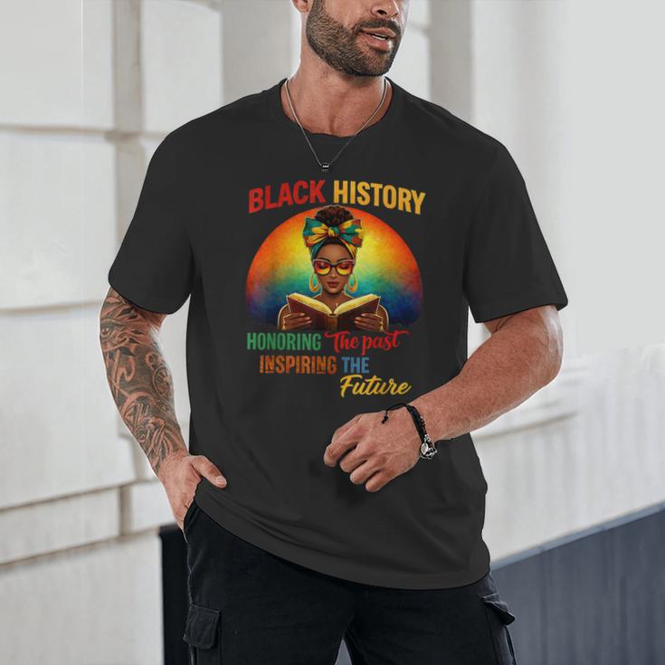 Melanin Honoring Past Inspiring Pride Book Month Unisex T-Shirt