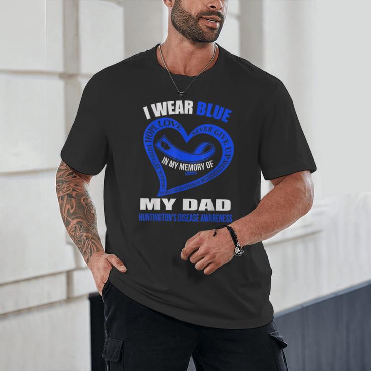 In My Memory Of My Dad HUNTINGTON'S DISEASE AWARENESS Unisex T-Shirt In My Memory Of My Dad HUNTINGTON'S DISEASE AWARENESS Unisex T-Shirt