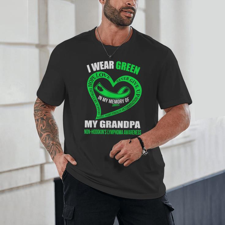 In My Memory Of My Grandpa NON-HODGKIN'S LYMPHOMA AWARENESS Unisex T-Shirt In My Memory Of My Grandpa NON-HODGKIN'S LYMPHOMA AWARENESS Unisex T-Shirt