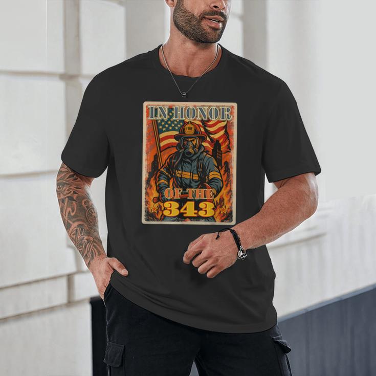 In Memory And Honor We Will Never Forget 343 Firefighters Unisex T-Shirt In Memory And Honor We Will Never Forget 343 Firefighters Unisex T-Shirt