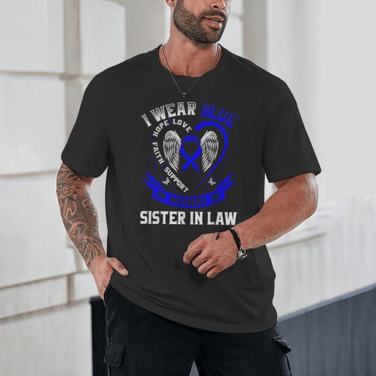 In Memory Of Sister In Law Colon Cancer Awareness Shirts Unisex T-Shirt