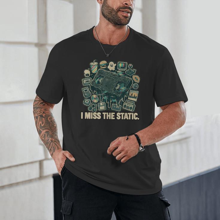 I Miss The Static Retro VHS Nostalgia Art Unisex T-Shirt I Miss The Static Retro VHS Nostalgia Art Unisex T-Shirt
