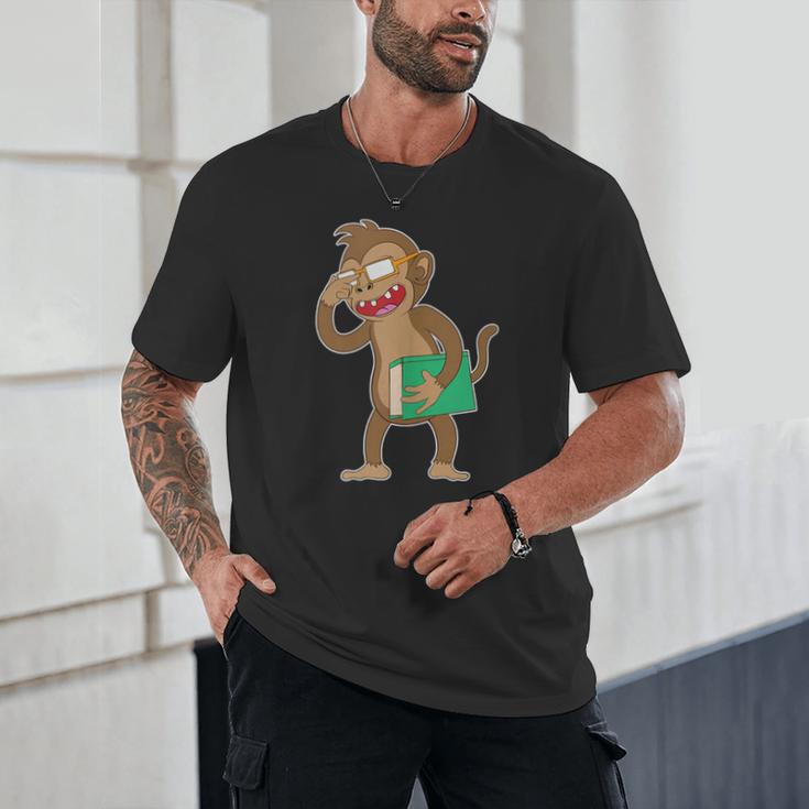 Monkey With a Book Unisex T-Shirt