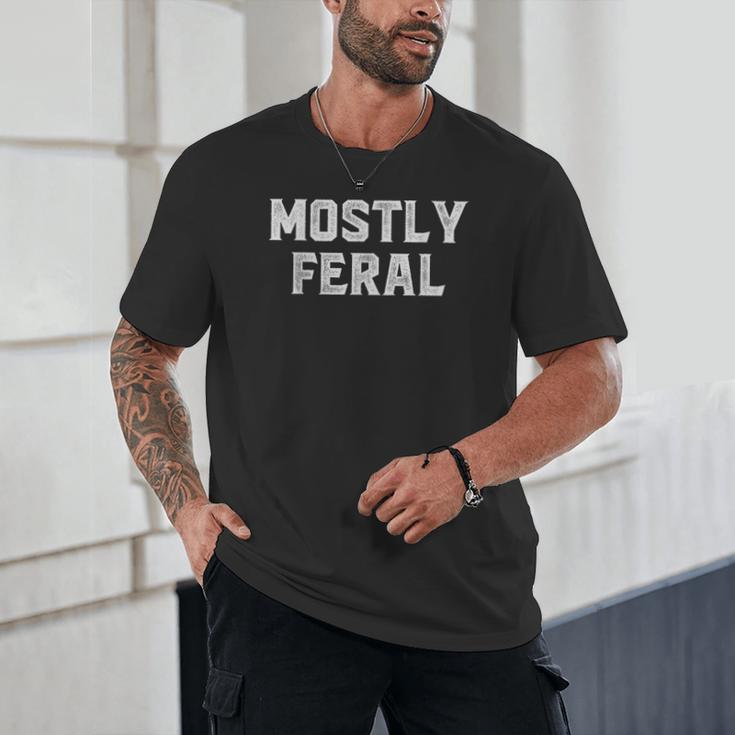Mostly Feral Introvert Sarcastic Unisex T-Shirt Mostly Feral Introvert Sarcastic Unisex T-Shirt