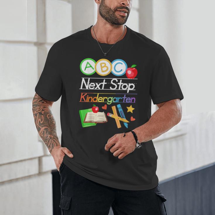 Next Stop Kindergarten Preschool Graduation 2025 Boy Girl Unisex T-Shirt