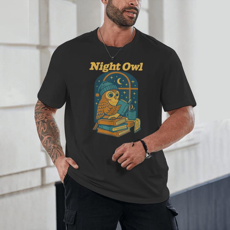 Night Owl Cozy Reading Tea Coffee Lover Bookworm Cute Unisex T-Shirt Night Owl Cozy Reading Tea Coffee Lover Bookworm Cute Unisex T-Shirt