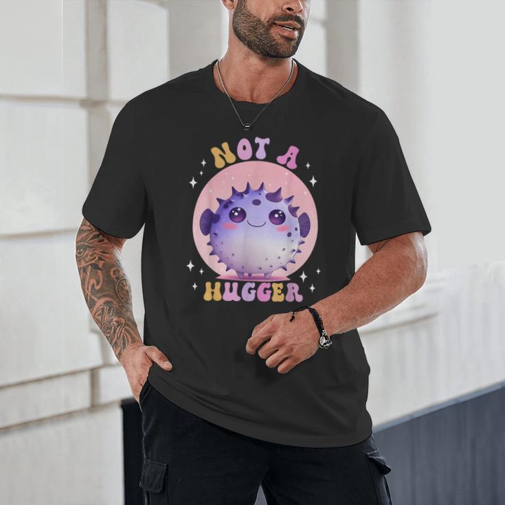 Not a Hugger Cute Pufferfish Autism Awareness Introverts Unisex T-Shirt Not a Hugger Cute Pufferfish Autism Awareness Introverts Unisex T-Shirt