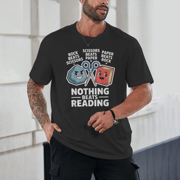 Nothing Beats Reading Rock Paper Scissors Book Lover Unisex T-Shirt Nothing Beats Reading Rock Paper Scissors Book Lover Unisex T-Shirt