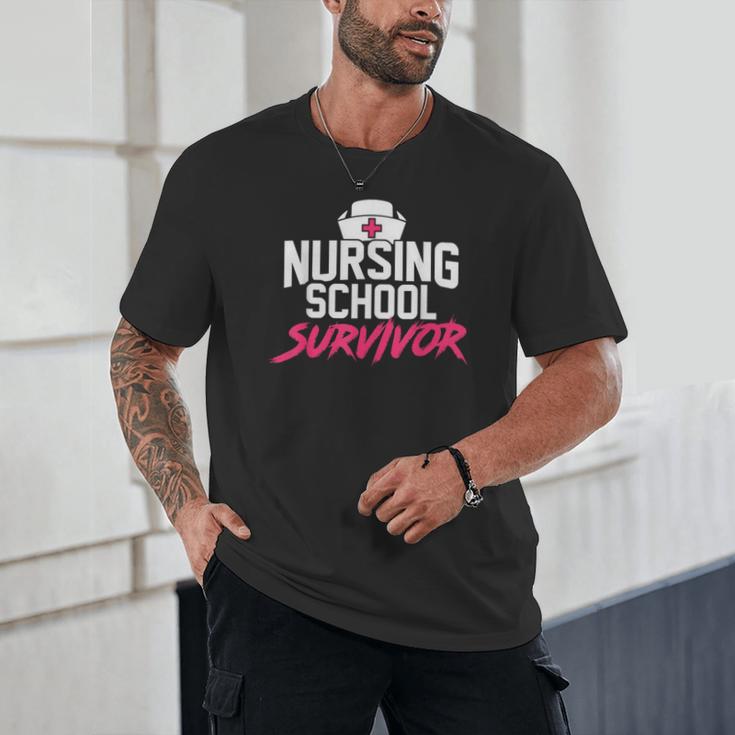 Nursing School Survivor Shirt Graduation Party Tee Unisex T-Shirt