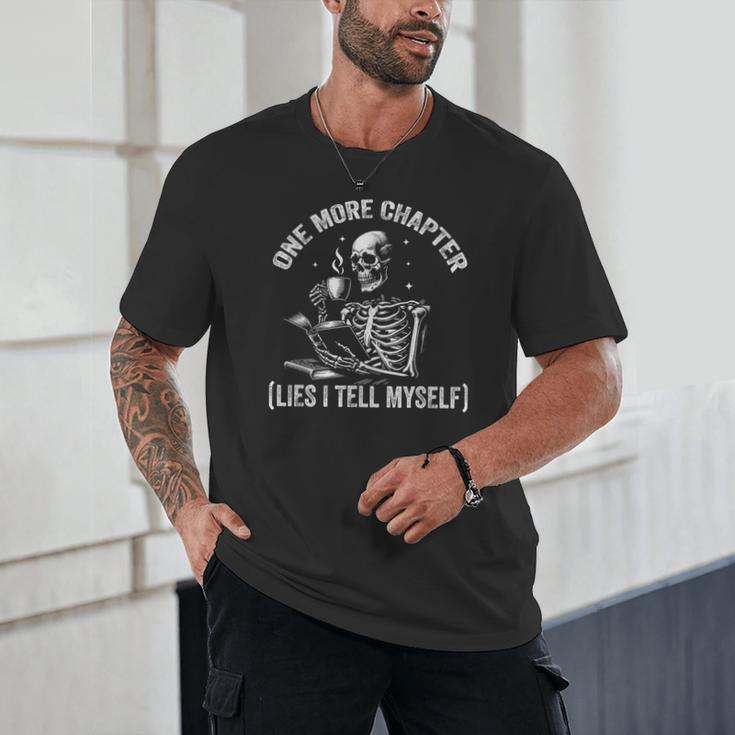 One More Chapter Skeleton Reading Book Lover Bookworm Unisex T-Shirt