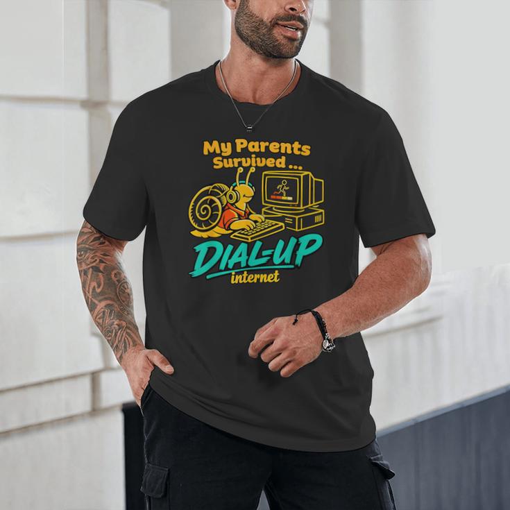 My Parents Survived Dial Up Internet Nostalgia 90s Unisex T-Shirt