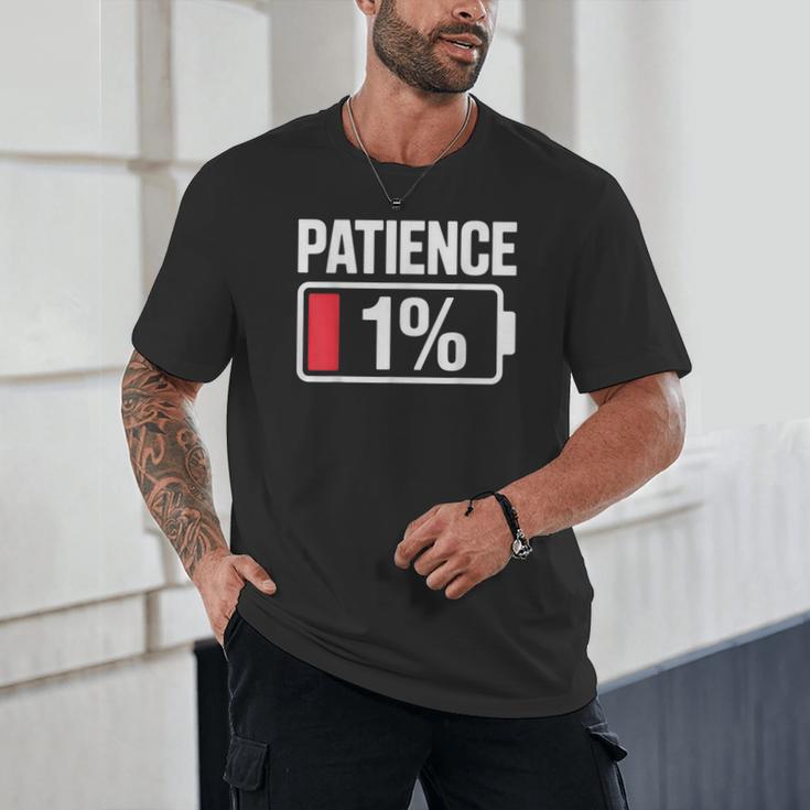 Patience 1 Battery Low Mood Tired Introvert Humor Unisex T-Shirt Patience 1 Battery Low Mood Tired Introvert Humor Unisex T-Shirt
