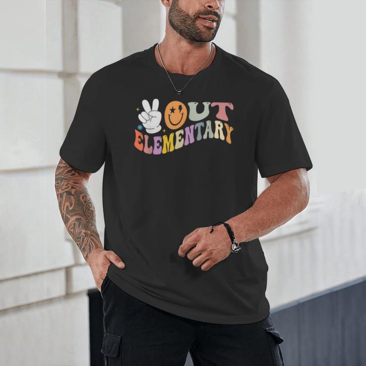 Peace Out Elementary Graduation Graduate Class Of 2025 Unisex T-Shirt