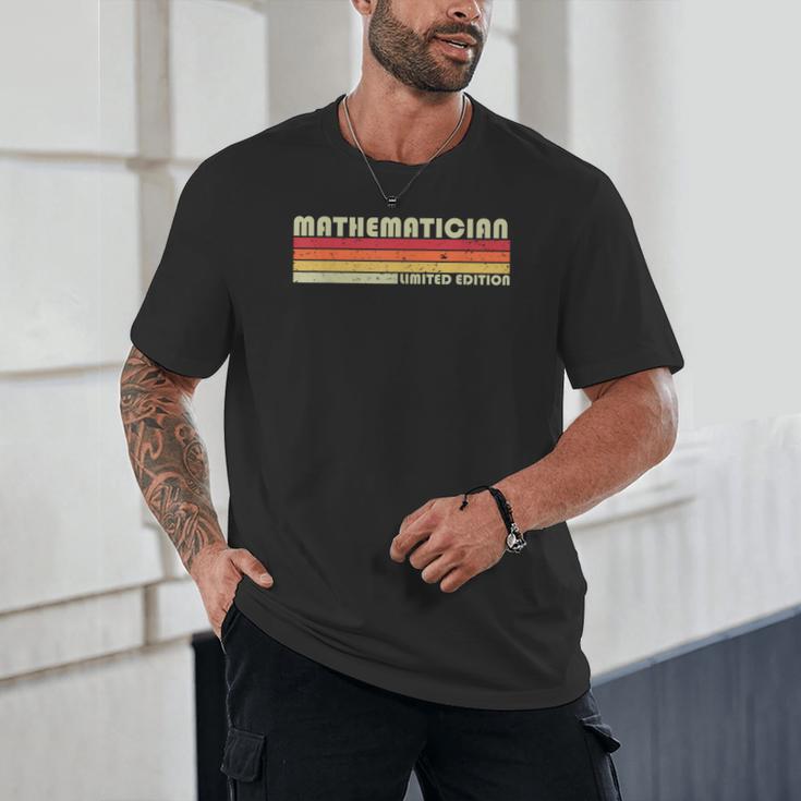 Personal Christmas Retro Vintage Graduation Mathematician Job Title Profession Birthday Worker Unisex T-Shirt